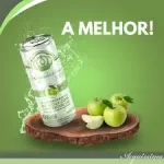 Água sabor maçã verde